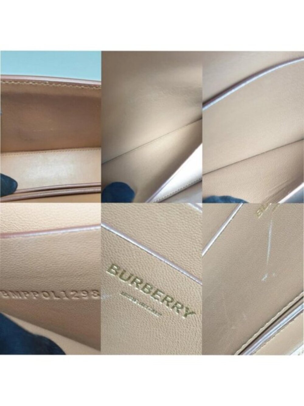 Authentic Burberry Brown Leather Shoulder Bag Logo Flap Dust Bag Luxury - Picture 12 of 12